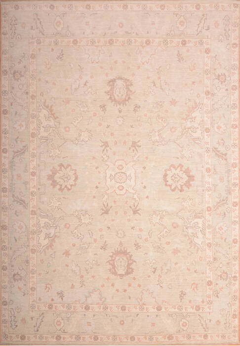 Chobi Beige Hand Knotted 810 X 129  Area Rug 100-75163 Image 0