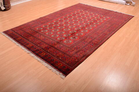 Khan Mohammadi Red Hand Knotted 66 X 95  Area Rug 100-75172 Image 13