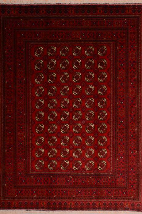 Khan Mohammadi Red Hand Knotted 66 X 95  Area Rug 100-75172 Image 0