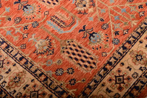 Chobi Orange Hand Knotted 41 X 59  Area Rug 100-75237 Image 5