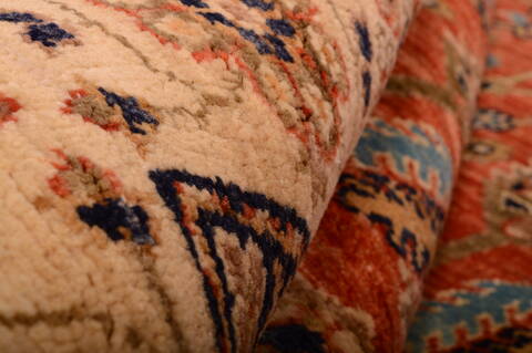 Chobi Orange Hand Knotted 41 X 59  Area Rug 100-75237 Image 7