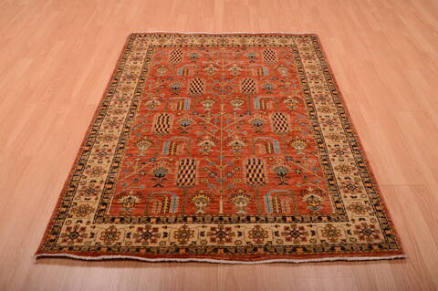 Chobi Orange Hand Knotted 42 X 510  Area Rug 100-75253 Image 3