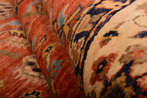 Chobi Orange Hand Knotted 42 X 510  Area Rug 100-75253 Image 8