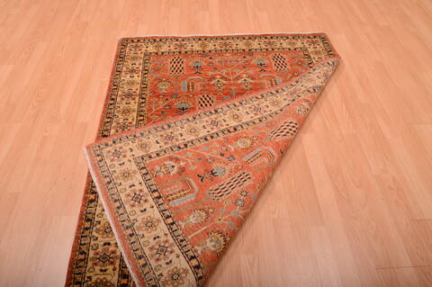 Chobi Orange Hand Knotted 42 X 510  Area Rug 100-75253 Image 9