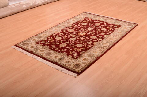 Jaipur Red Hand Knotted 40 X 60  Area Rug 100-75275 Image 3