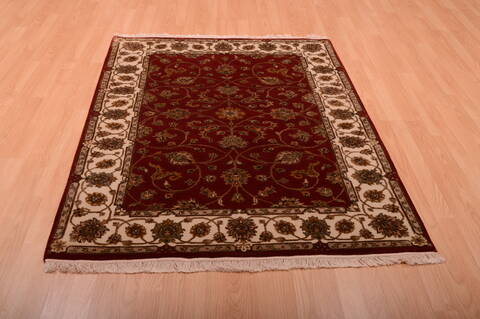 Jaipur Red Hand Knotted 40 X 60  Area Rug 100-75275 Image 4