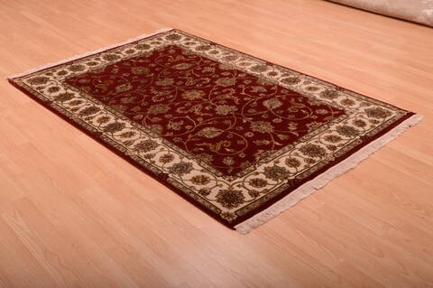 Jaipur Red Hand Knotted 40 X 60  Area Rug 100-75275 Image 5
