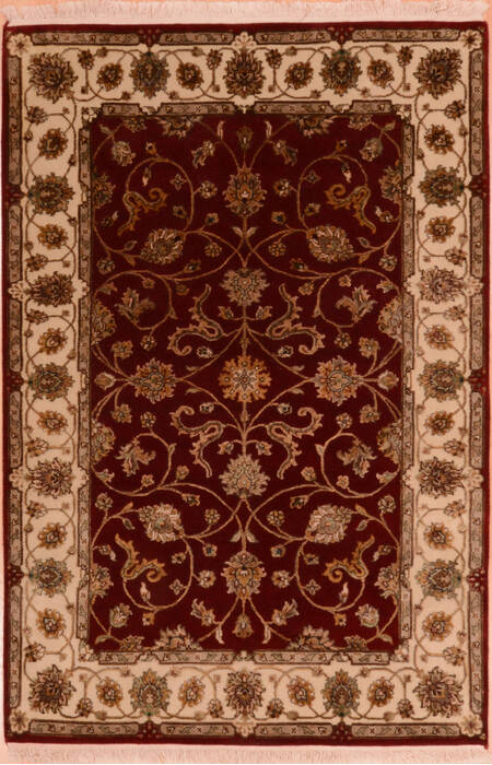 Jaipur Red Hand Knotted 40 X 60  Area Rug 100-75275 Image 0