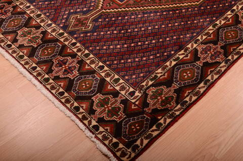 Shahre Babak Beige Hand Knotted 610 X 105  Area Rug 100-75313 Image 4