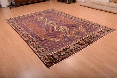 Shahre Babak Beige Hand Knotted 610 X 105  Area Rug 100-75313 Image 6