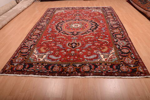 Heriz Red Hand Knotted 70 X 113  Area Rug 100-75328 Image 1