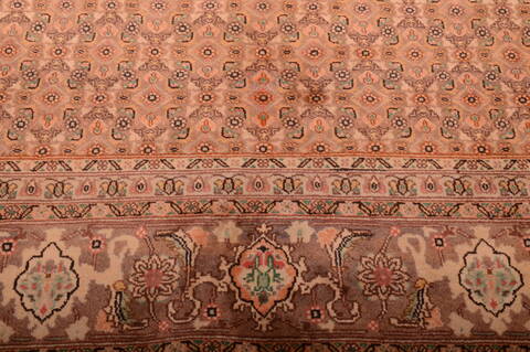 Tabriz Brown Square Hand Knotted 96 X 97  Area Rug 100-75335 Image 6