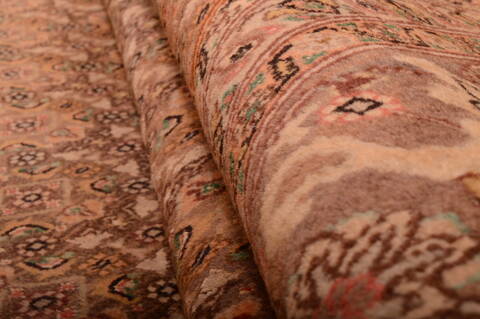 Tabriz Brown Square Hand Knotted 96 X 97  Area Rug 100-75335 Image 7