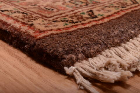 Tabriz Brown Square Hand Knotted 96 X 97  Area Rug 100-75335 Image 8