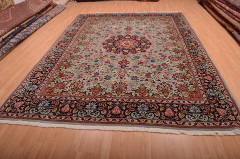 Yazd Beige Hand Knotted 80 X 112  Area Rug 100-75372 Image 1