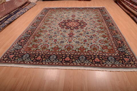 Yazd Beige Hand Knotted 80 X 112  Area Rug 100-75372 Image 2