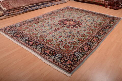 Yazd Beige Hand Knotted 80 X 112  Area Rug 100-75372 Image 4