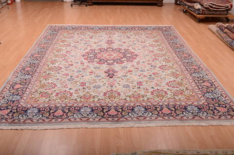 Yazd Beige Hand Knotted 80 X 112  Area Rug 100-75372 Image 6
