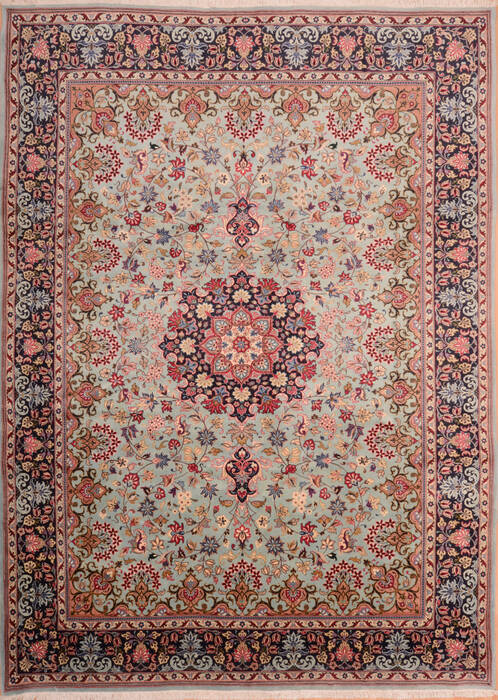 Yazd Beige Hand Knotted 80 X 112  Area Rug 100-75372 Image 0