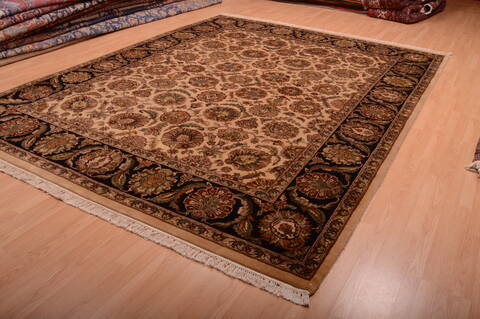 Jaipur Beige Hand Knotted 90 X 1111  Area Rug 100-75384 Image 10