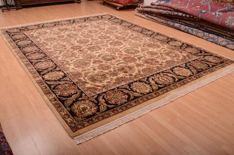 Jaipur Beige Hand Knotted 90 X 1111  Area Rug 100-75384 Image 2