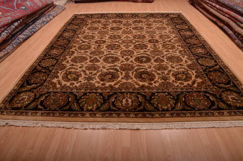 Jaipur Beige Hand Knotted 90 X 1111  Area Rug 100-75384 Image 9
