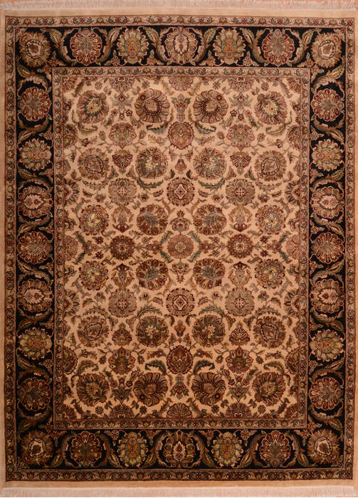Jaipur Beige Hand Knotted 90 X 1111  Area Rug 100-75384 Image 0