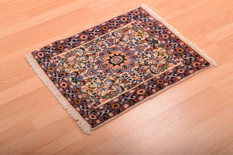 Sarouk Purple Square Hand Knotted 19 X 22  Area Rug 100-75386 Image 1