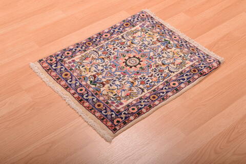 Sarouk Purple Square Hand Knotted 19 X 22  Area Rug 100-75386 Image 3