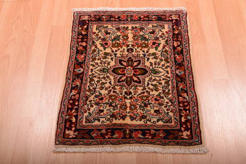 Sarouk Red Square Hand Knotted 110 X 24  Area Rug 100-75387 Image 4