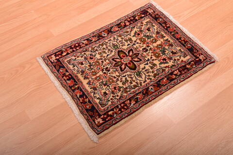 Sarouk Red Square Hand Knotted 110 X 24  Area Rug 100-75387 Image 5