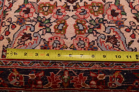 Sarouk Red Square Hand Knotted 110 X 24  Area Rug 100-75387 Image 6
