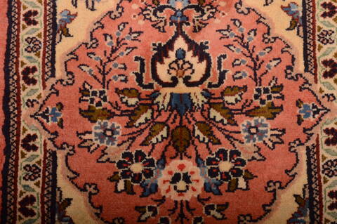 Sarouk Beige Square Hand Knotted 19 X 110  Area Rug 100-75388 Image 6