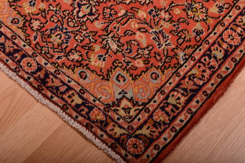 Sarouk Red Square Hand Knotted 22 X 25  Area Rug 100-75392 Image 3
