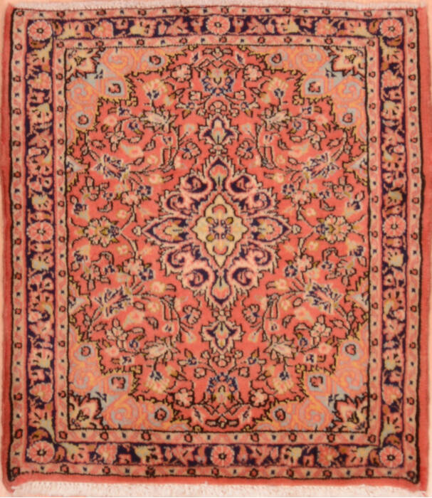 Sarouk Red Square Hand Knotted 22 X 25  Area Rug 100-75392 Image 0