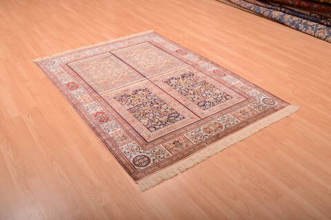 Kashmir Multicolor Hand Knotted 40 X 60  Area Rug 100-75456 Image 11