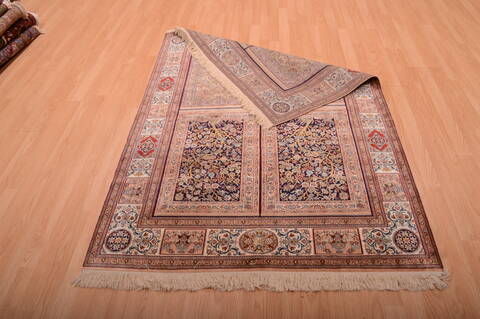 Kashmir Multicolor Hand Knotted 40 X 60  Area Rug 100-75456 Image 4