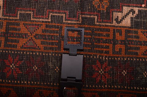 Baluch Black Hand Knotted 36 X 63  Area Rug 100-75460 Image 7