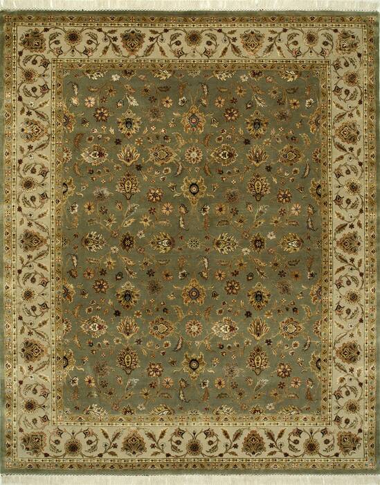 Jaipur Green Hand Knotted 90 X 120  Area Rug 901-75481 Image 0