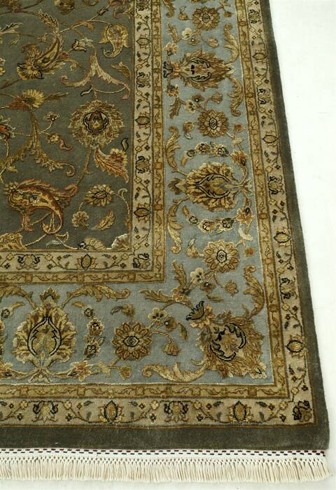 Jaipur Green Hand Knotted 100 X 140  Area Rug 901-75491 Image 2