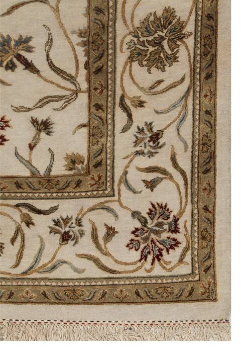 Jaipur White Hand Knotted 90 X 120  Area Rug 901-75517 Image 2