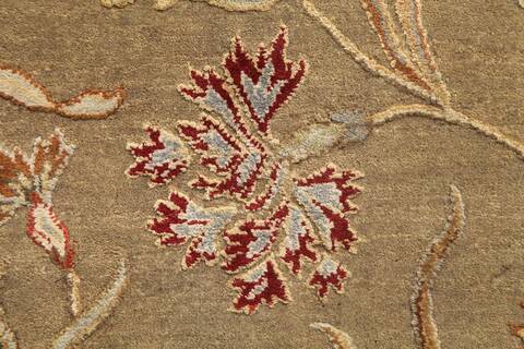 Jaipur Green Hand Knotted 90 X 120  Area Rug 901-75518 Image 1