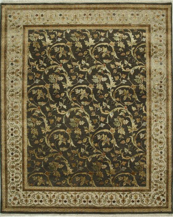 Jaipur Brown Hand Knotted 90 X 120  Area Rug 901-75525 Image 0