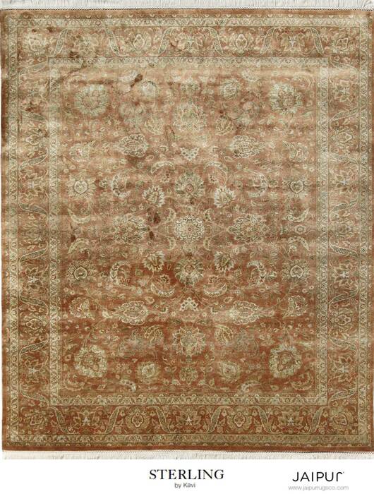 Jaipur Brown Hand Knotted 90 X 120  Area Rug 901-75529 Image 0