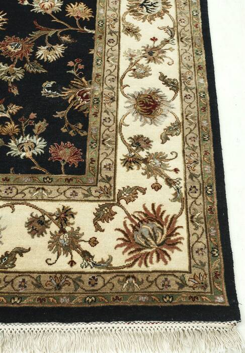 Jaipur Black Hand Knotted 90 X 120  Area Rug 901-75537 Image 2