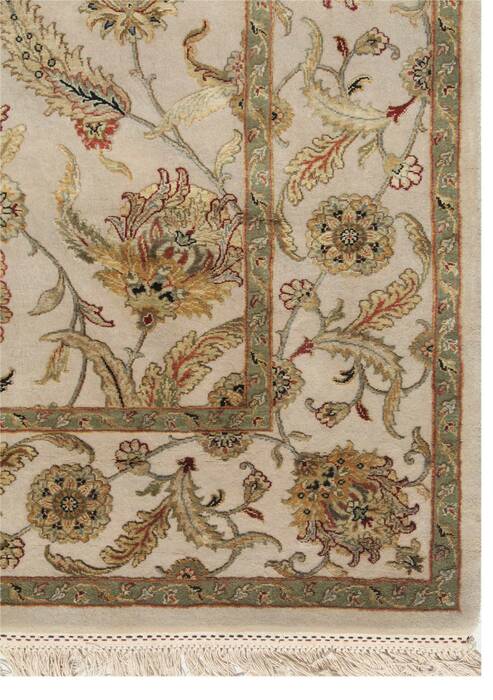 Jaipur White Hand Knotted 40 X 60  Area Rug 901-75555 Image 1