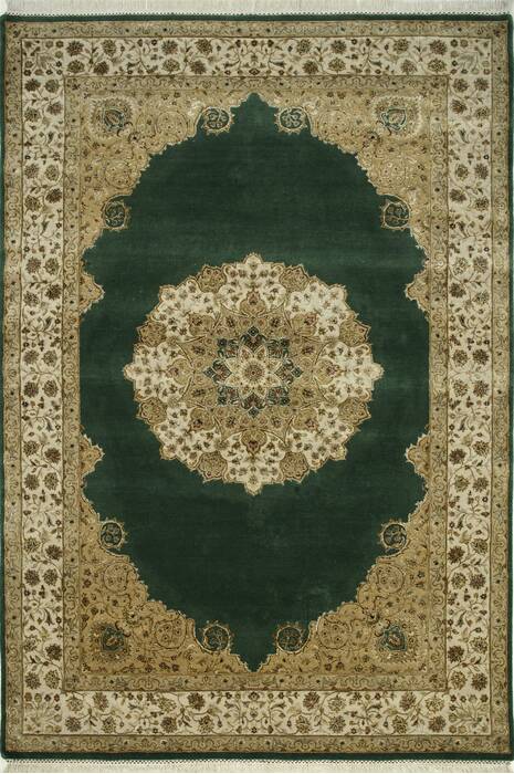 Jaipur Green Hand Knotted 50 X 80  Area Rug 901-75563 Image 0