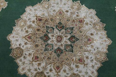 Jaipur Green Hand Knotted 60 X 90  Area Rug 901-75570 Image 1