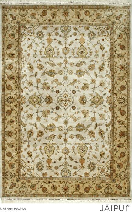Jaipur White Hand Knotted 80 X 100  Area Rug 901-75574 Image 0