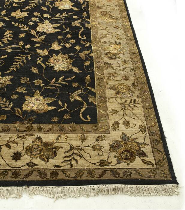 Jaipur Black Hand Knotted 80 X 96  Area Rug 901-75575 Image 2